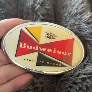 Vintage Budweiser Tri-Color Belt Buckle